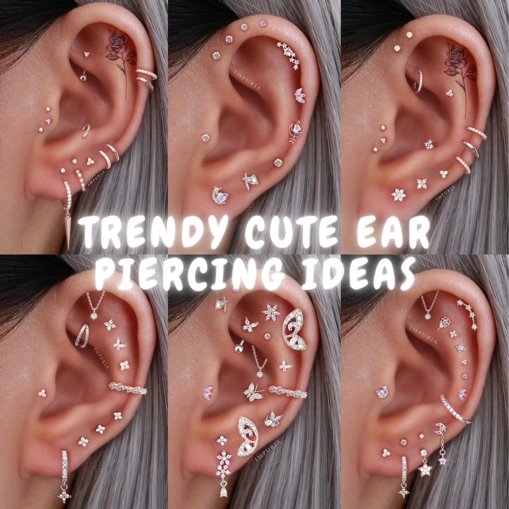 different types of cute ear piercings
