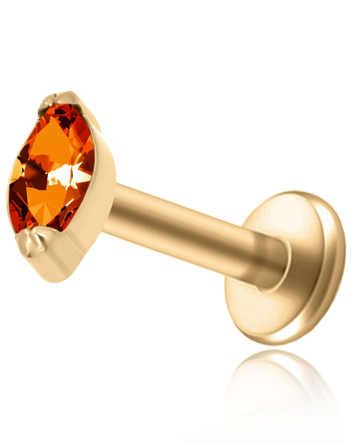 Small Marquise Crystal Titanium Ear Piercing Earring Stud 16G Internally Threaded - www.Impuria.com #earpiercings