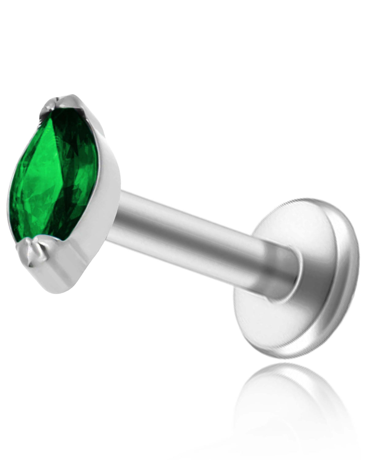 Small Marquise Crystal Titanium Ear Piercing Earring Stud 16G Internally Threaded - www.Impuria.com #earpiercings