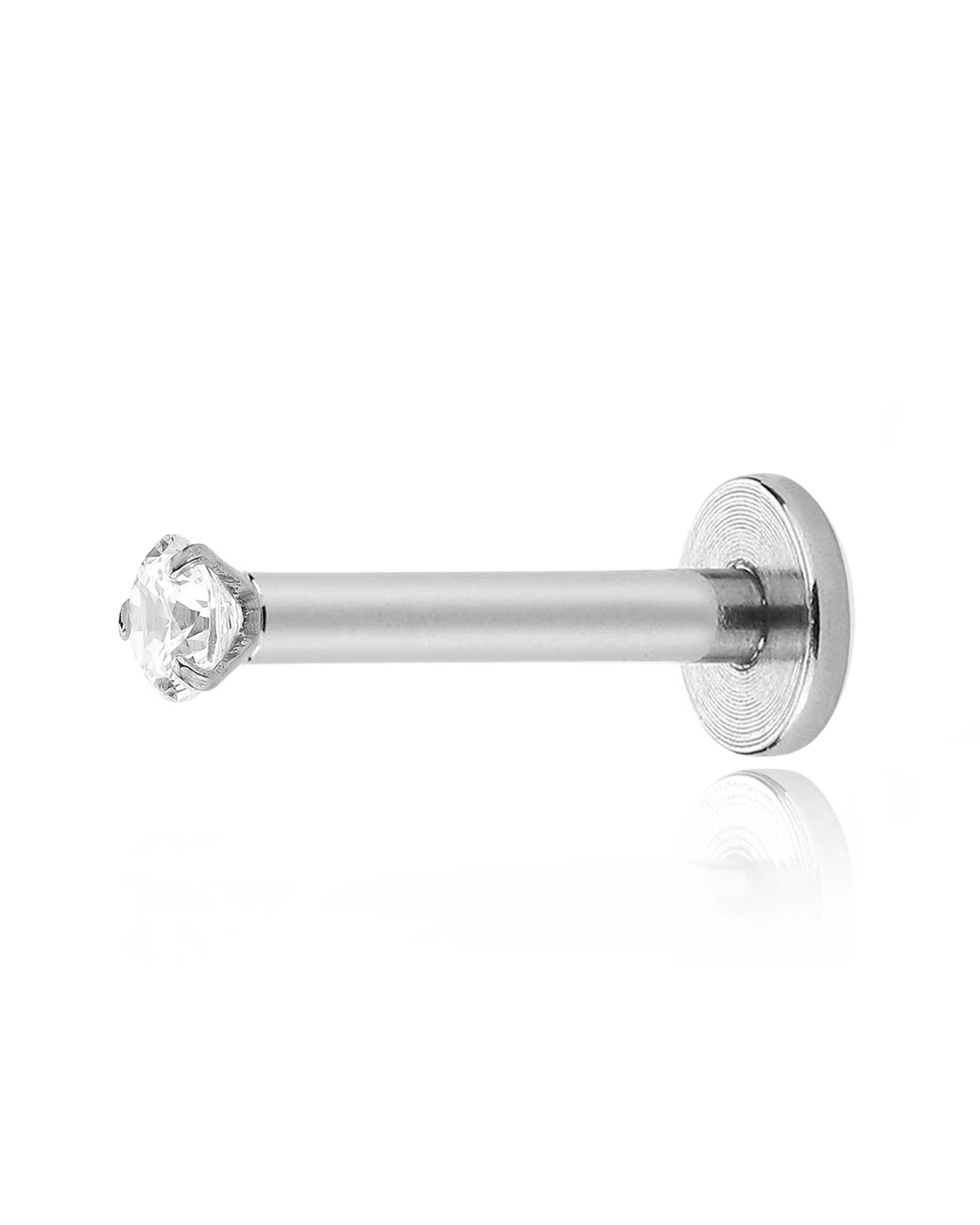 Eternity Crystal 14K Gold Ear Piercing Stud
