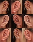 Daith Earrings Ring Hoop Clicker 16G Cute Multiple Ear Piercing Ideas for Women - www.impuria.com 