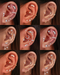 Triple Flower Cartilage Earring Stud Multiple Ear Piercing Ideas for Women - www.Impuria.com