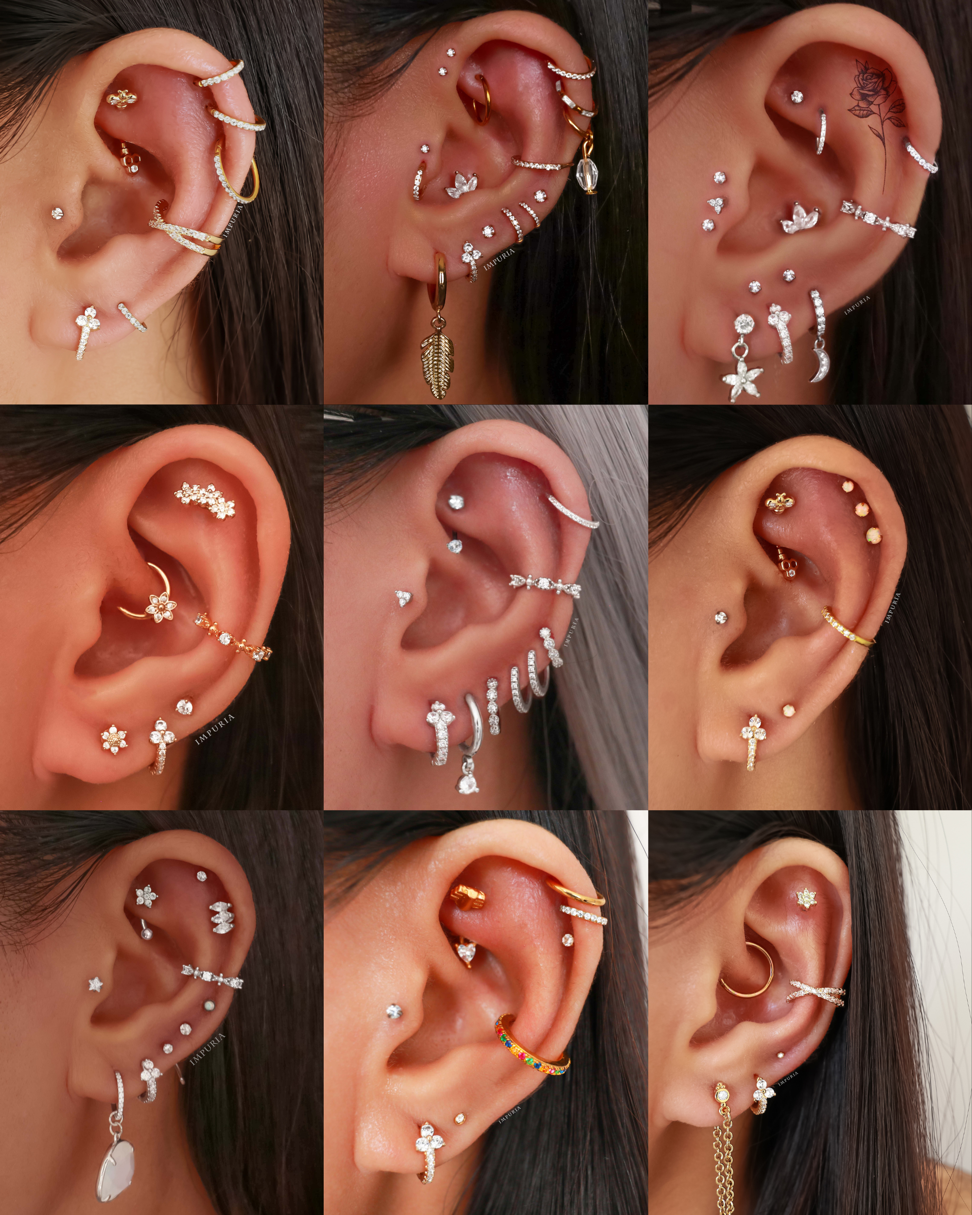 Kaia Trinity Huggie Hoop Earrings