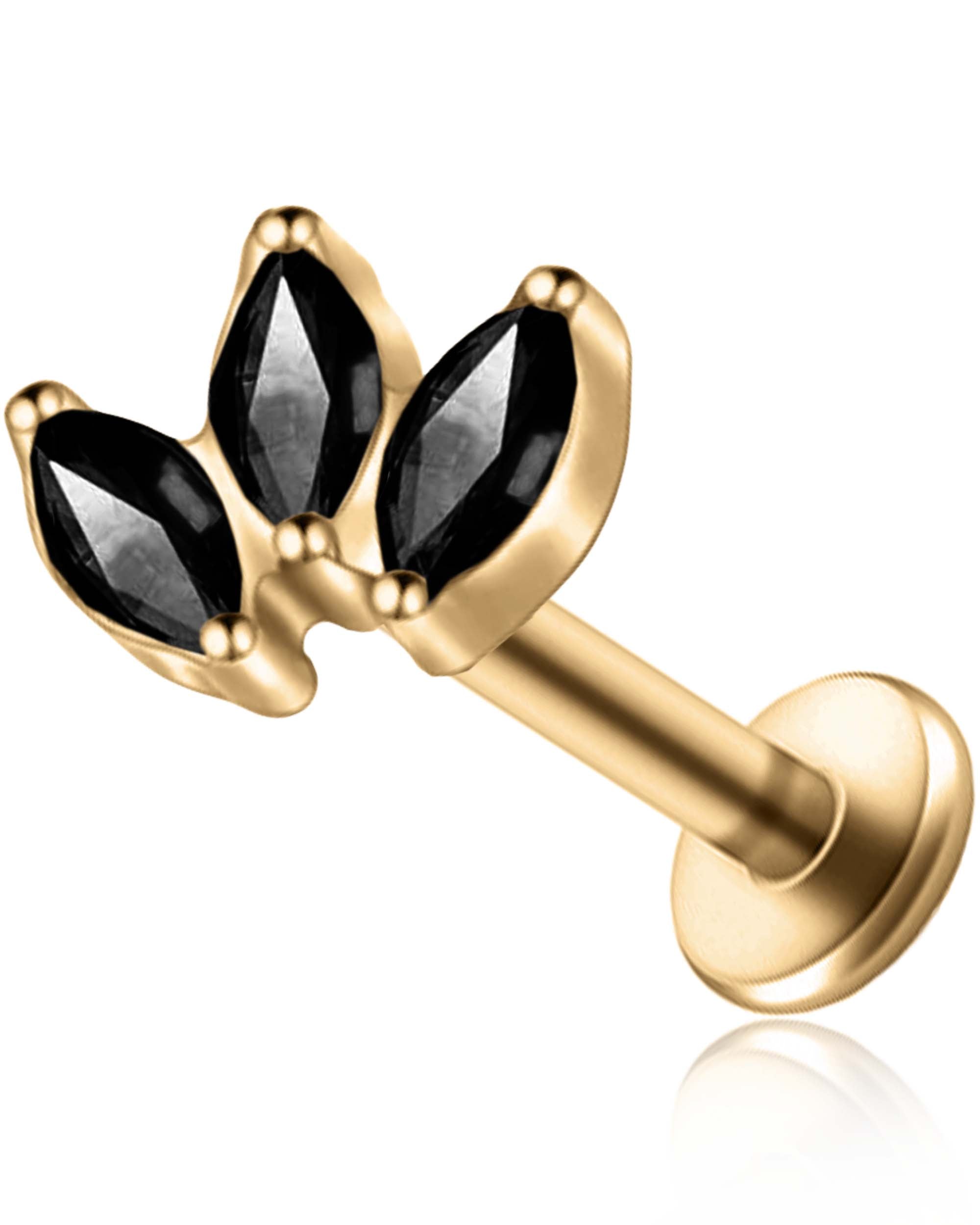 Alma Marquise Flat Back Stud