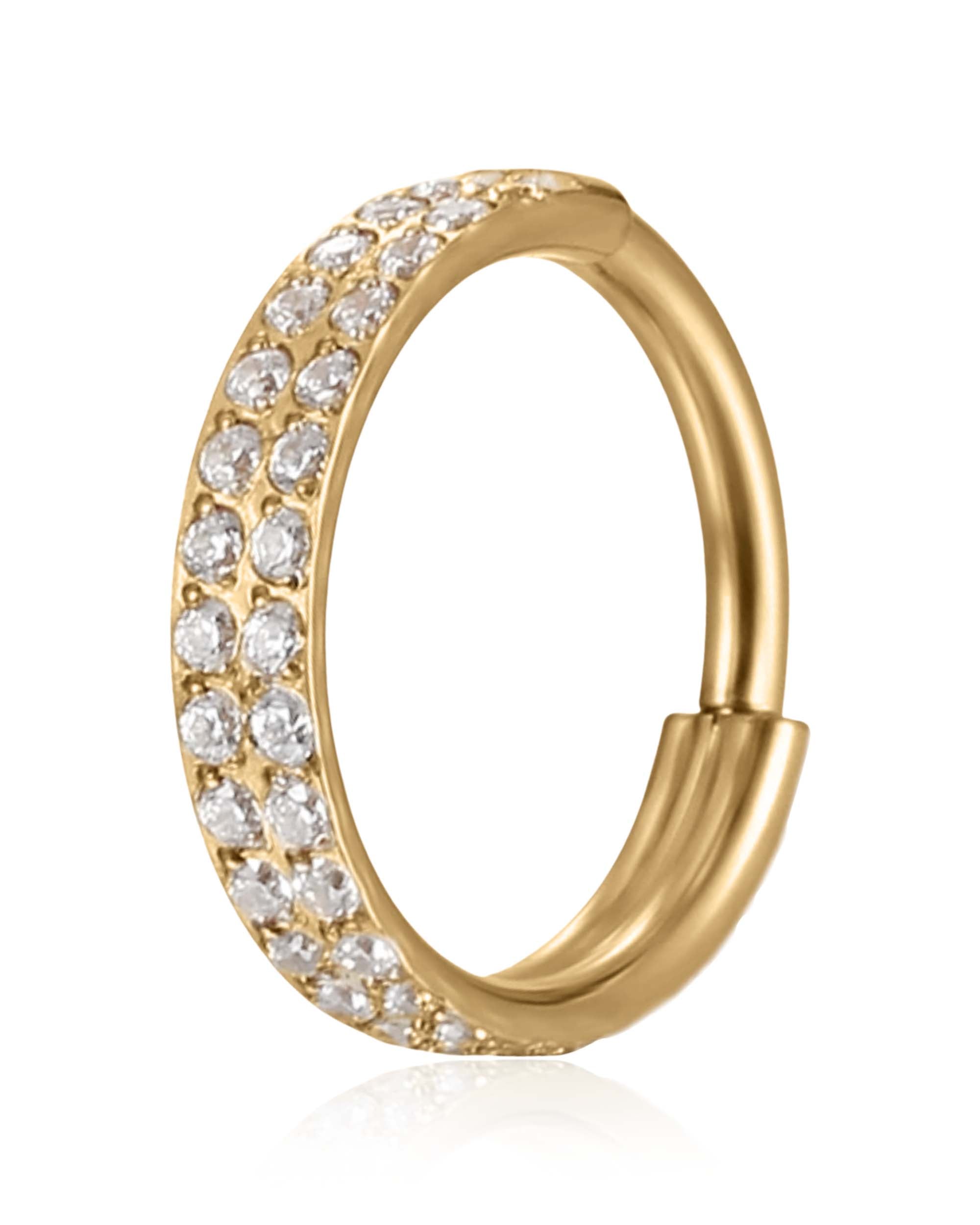 Bella Double Pave Hoop Ring Clicker