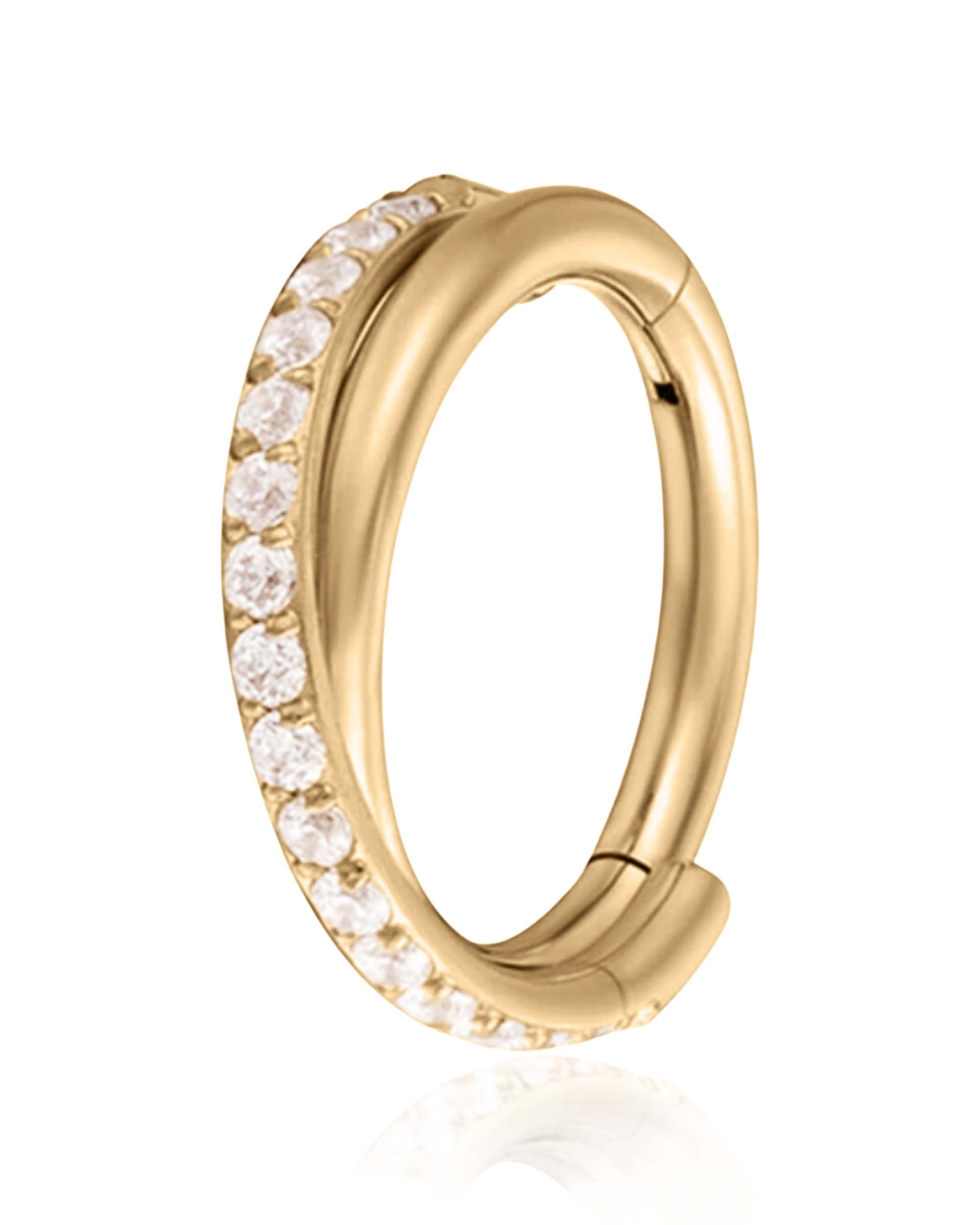 Titanium Twisted Cartilage Earring Criss Cross Hoop Ring Clicker 16G