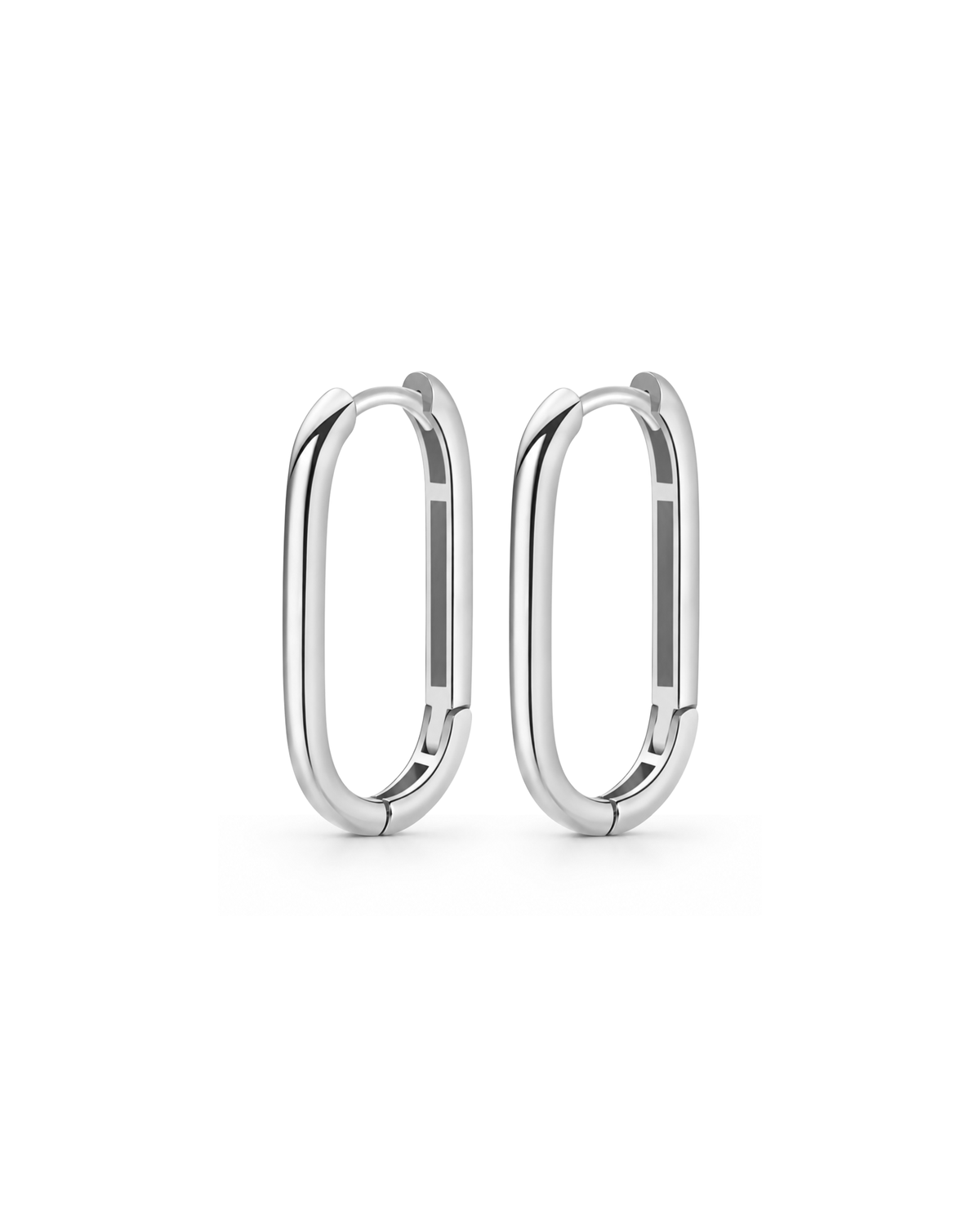 Bordeaux-Rectangle-Huggie-Hoop-Earrings-Silver