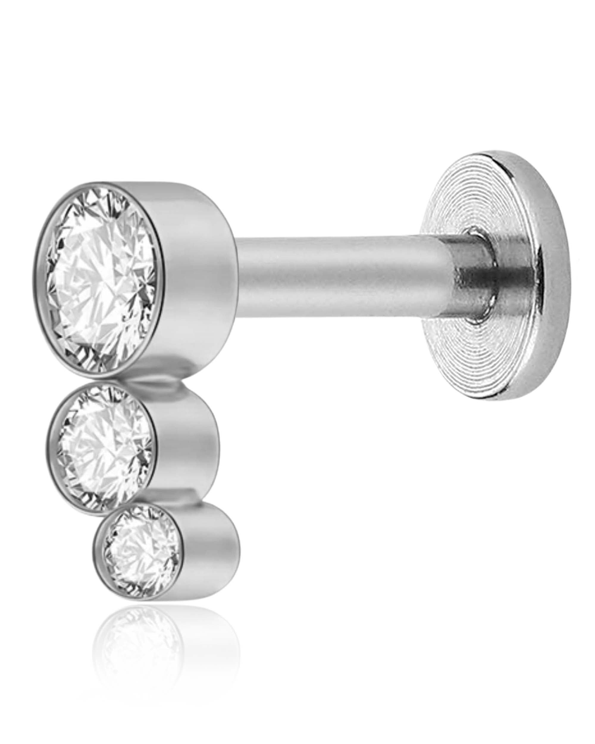 Crescendo Ear Piercing Earring Stud 16G - www.Impuria.com #earpiercings