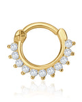 Gold Crystal Daith Clicker Ring Hoop Earring - www.Impuria.com #daithjewelry