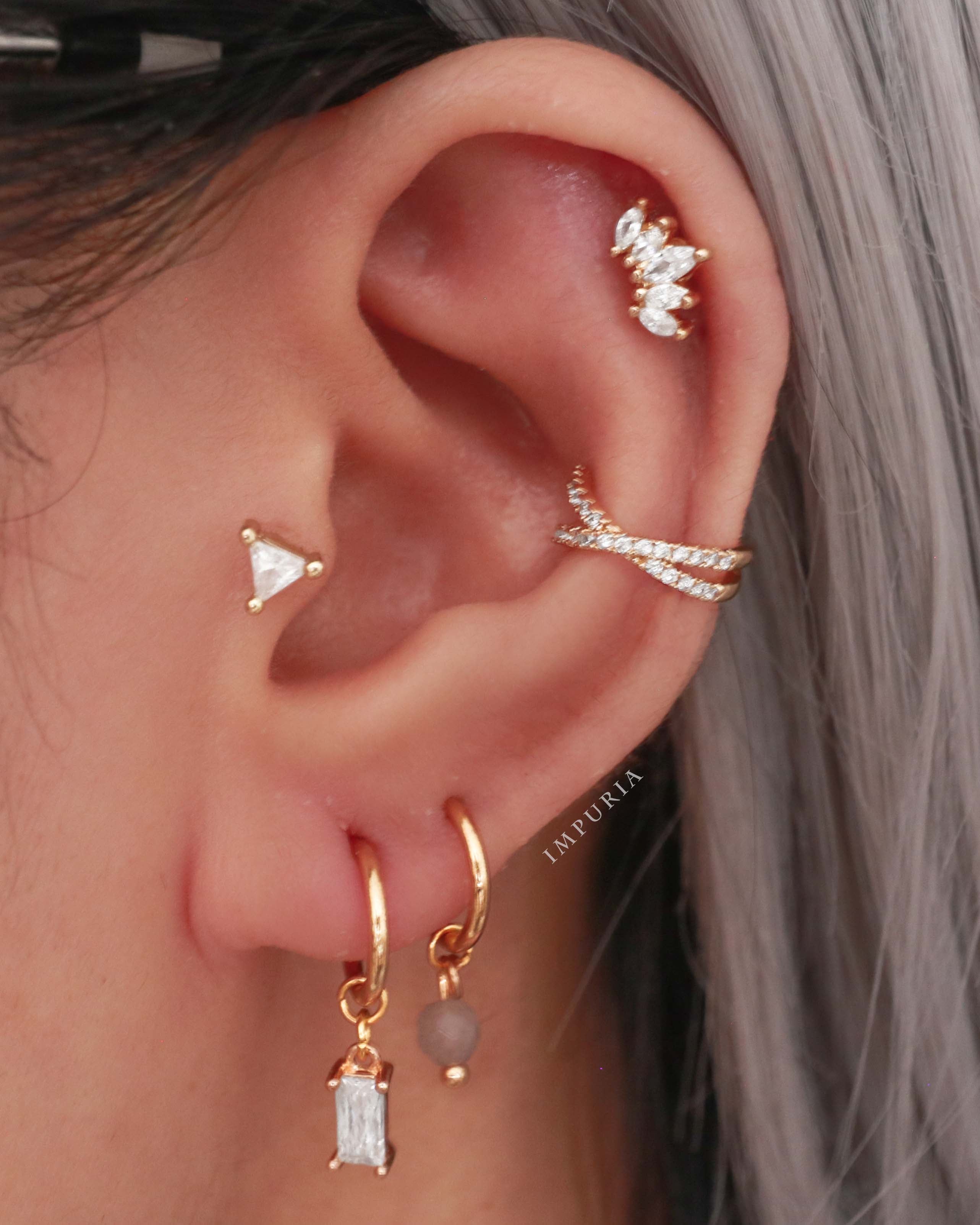 Harlow Marquise Flat Back Stud