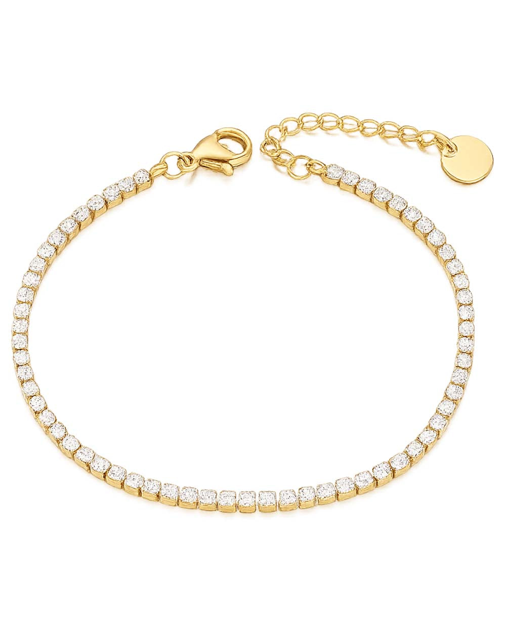 トップス Tennis Chain Bracelet Crystal Tennis Bracelet Stainless Steel Chain