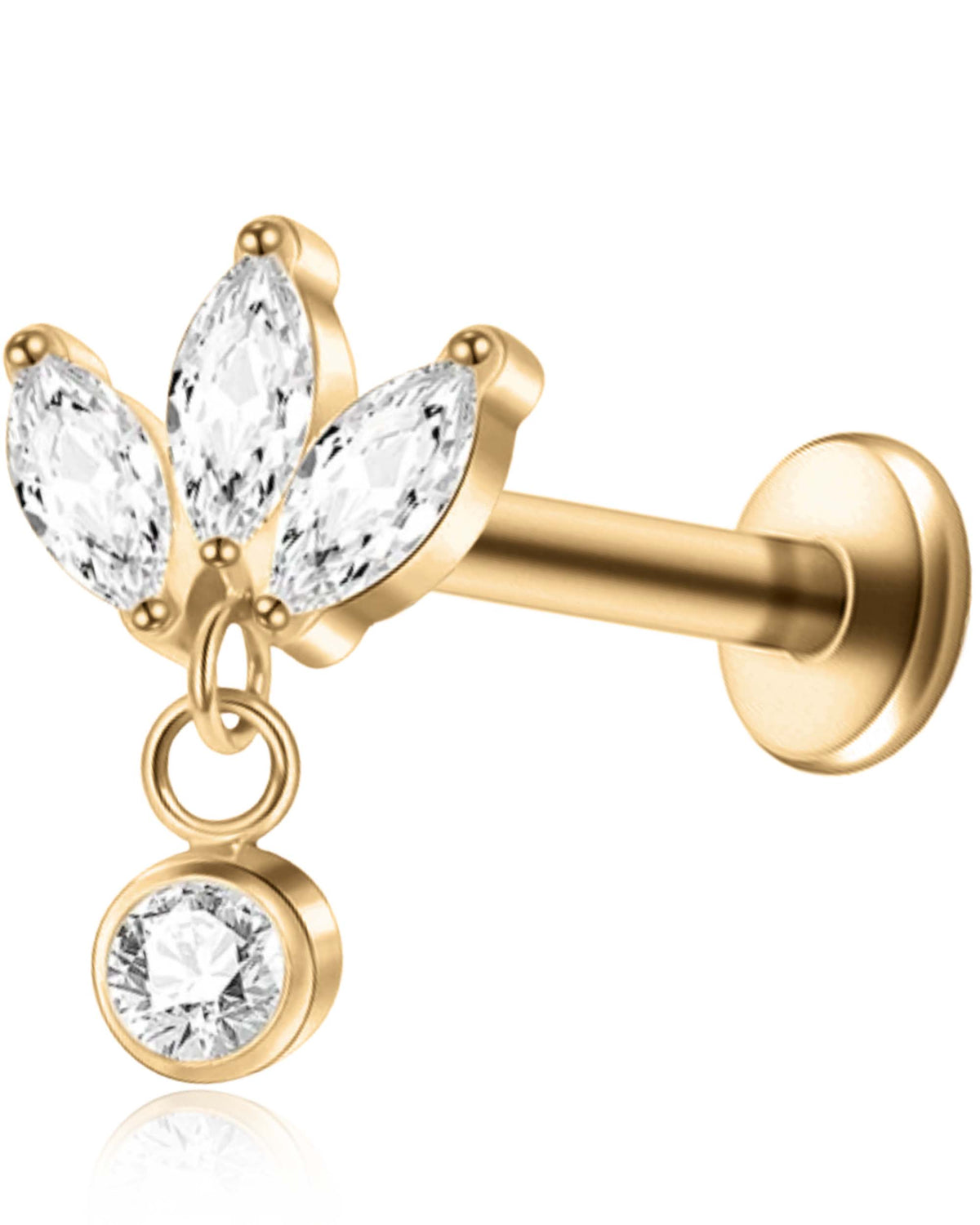 Oasis Marquise Flat Back Stud