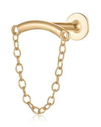 Absolute Hidden Helix Double Chain Ear Piercing Stud