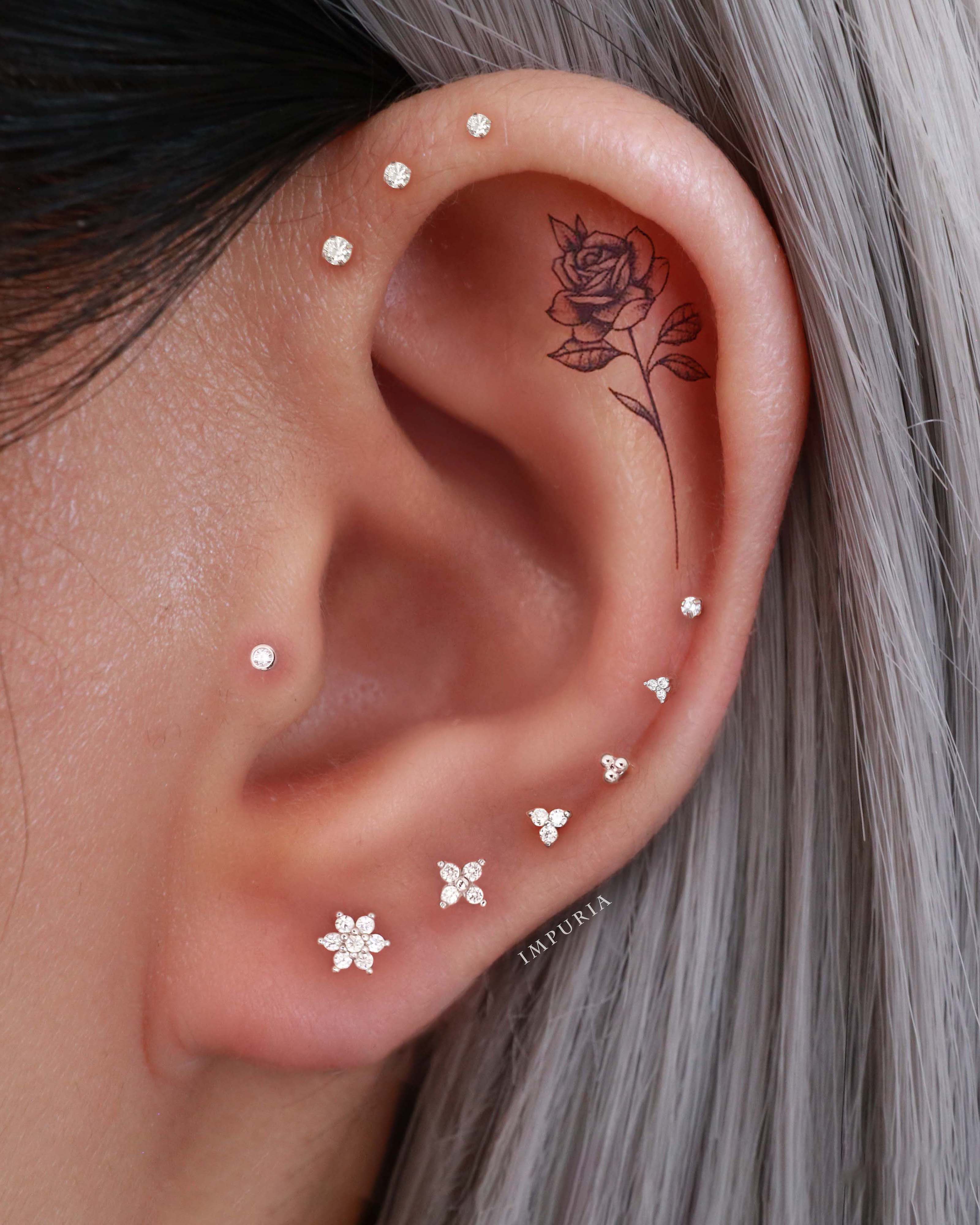 Minimalist Simple Helix Earring Studs - Ear Piercing Ideas for Women - www.Impuria.com #earpiercings