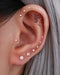 Stainless Steel Trinity Cartilage Minimalist Simple Ear Piercing Earring Stud Multiple Ear Curation Ideas for Women - www.Impuria.com