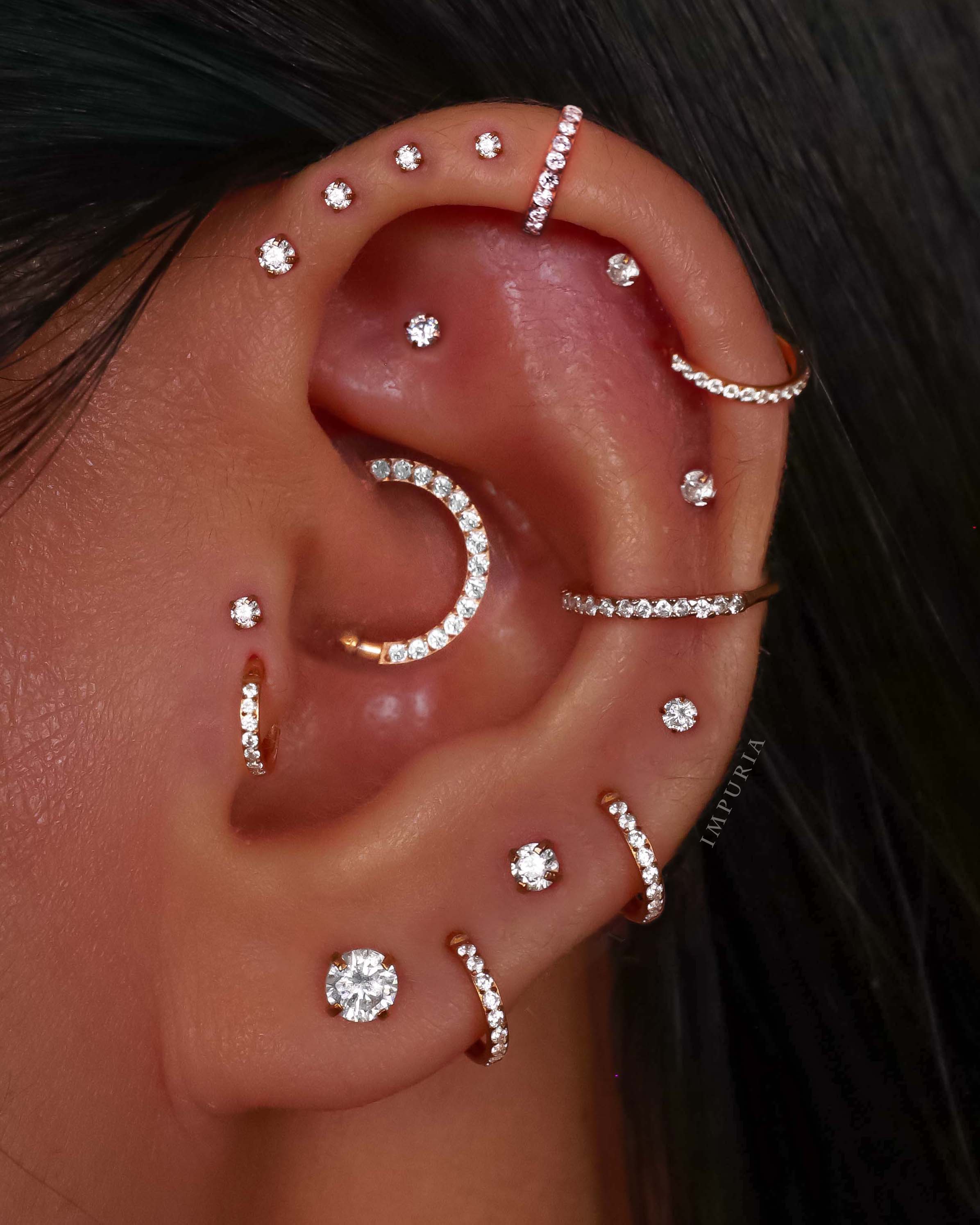 Cartilage Hoop Clicker Earring Ring 16G Cute Ear Piercing Curation Ideas for Women - www.Impuria.com #earpiercings