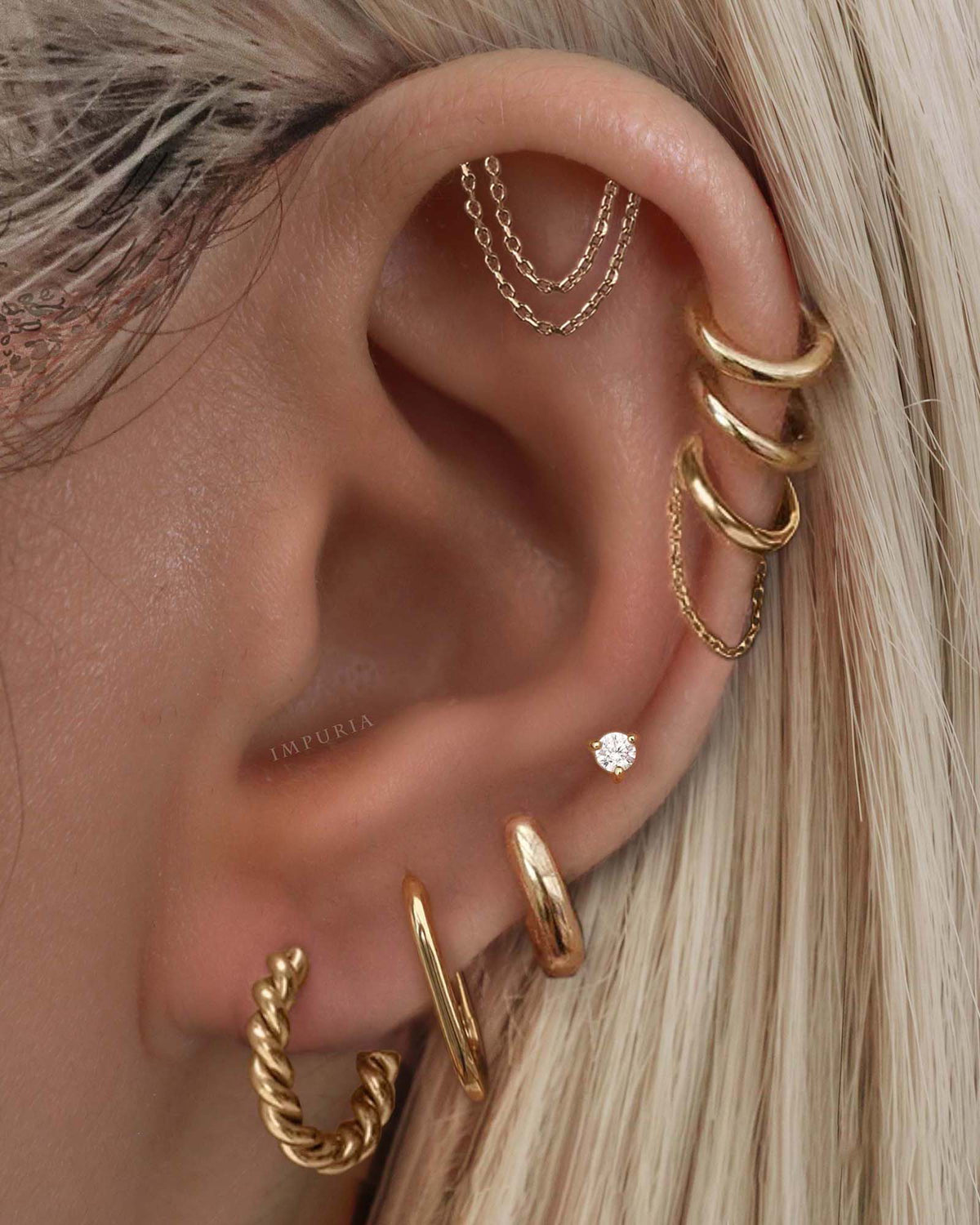 Ava 14K Gold Stud Earrings