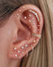 Cute Multiple Ear Piercing Curation Ideas for Women Opal Cartilage Earring Stud 16G - www.Impuria.com