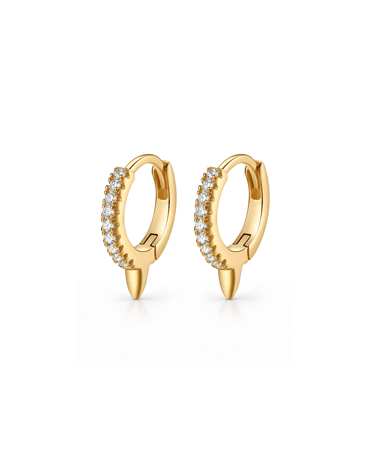 Eli Spike Huggie Hoop Earrings