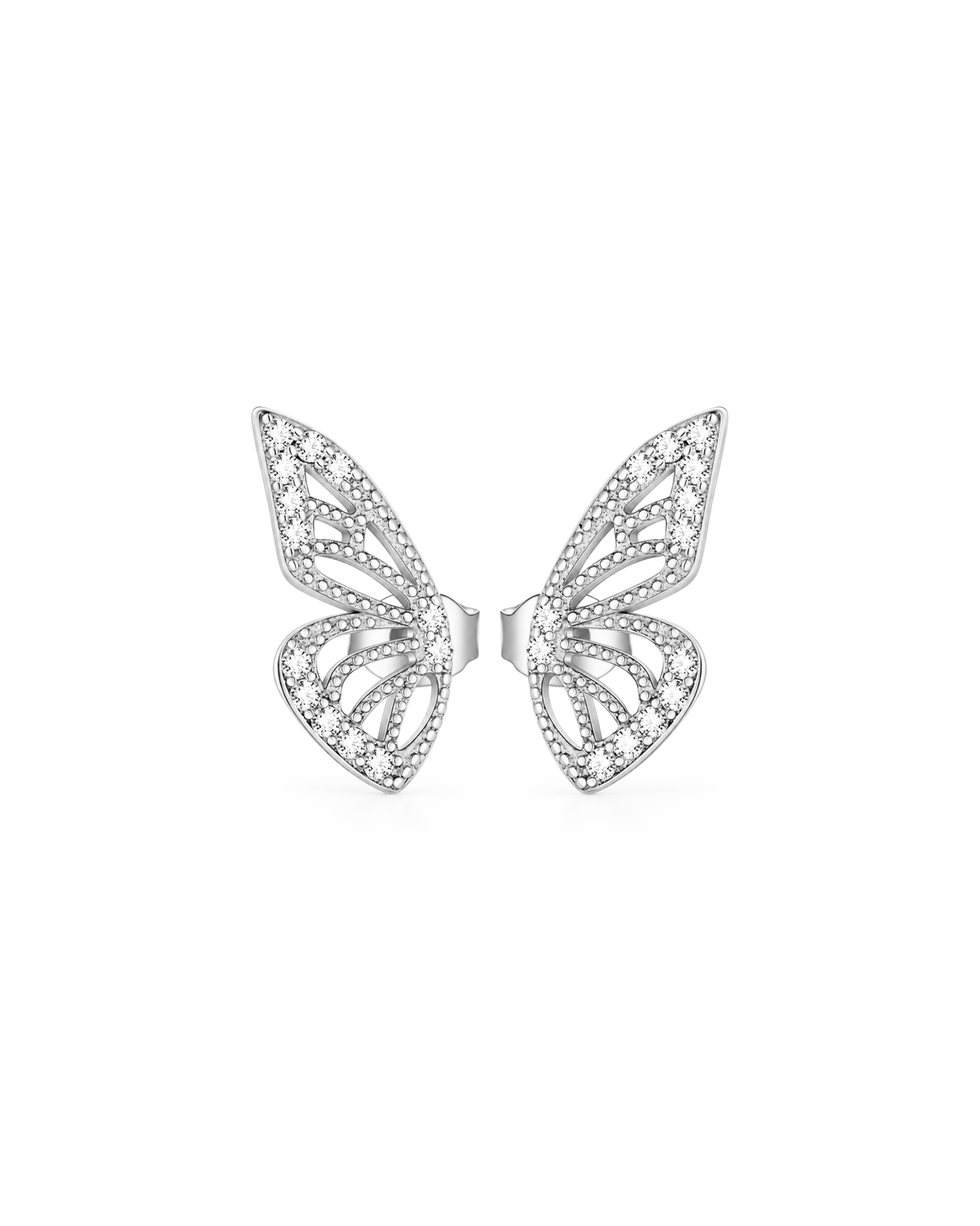 Flutter Butterfly Wings Double Stud Earrings