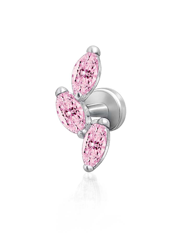 Ivy Triple Marquise Flat Back Stud