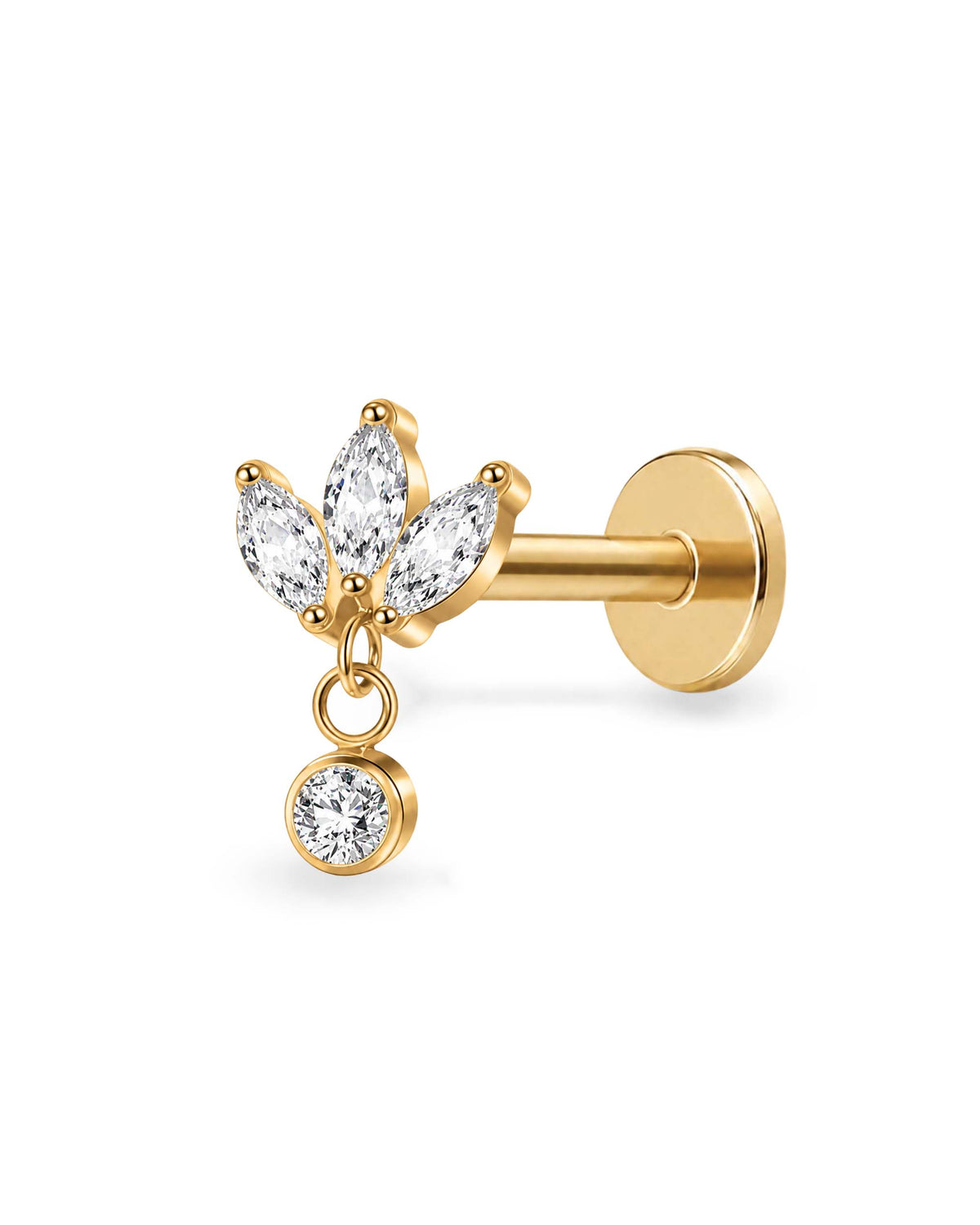 Oasis Marquise Flat Back Stud