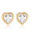 Crystal Heart Prong Gold or Silver Ear Piercing Jewelry Tragus Cartilage Helix Conch Earring Stud - www.Impuria.com #earpiercings
