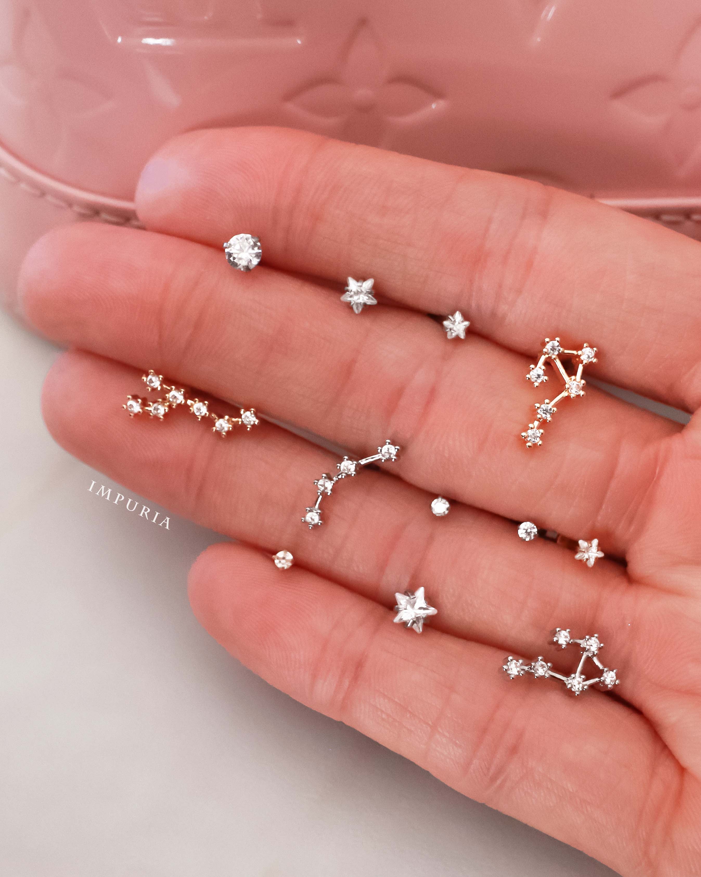 Pretty Celestial Ear Piercing Earrings for Women - www.Impuria.com #earpierings