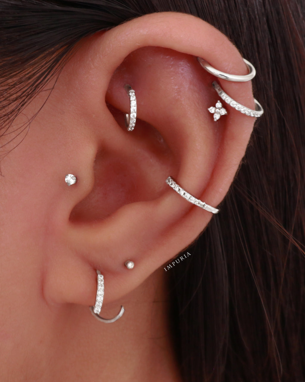 double cartilage spiral piercing