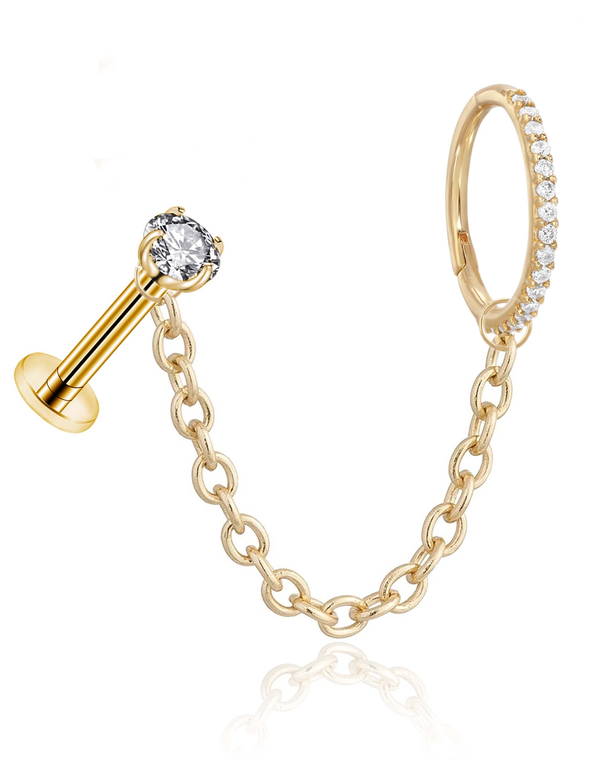 Kissa Chain Flat Back Stud