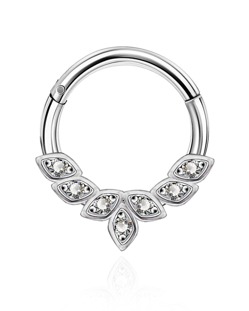 Laila Crystal Ring Hoop Clicker