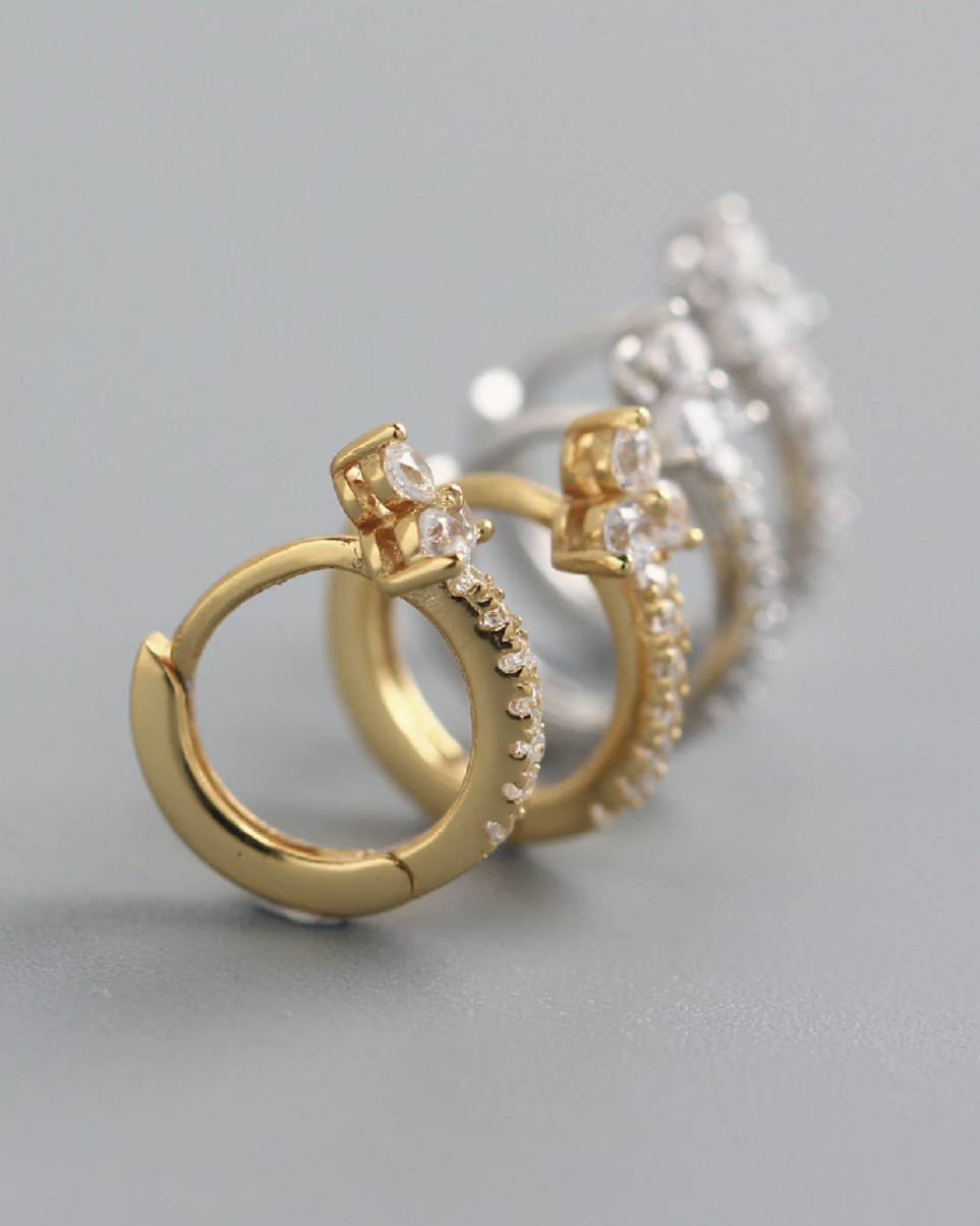 Kaia Trinity Huggie Hoop Earrings