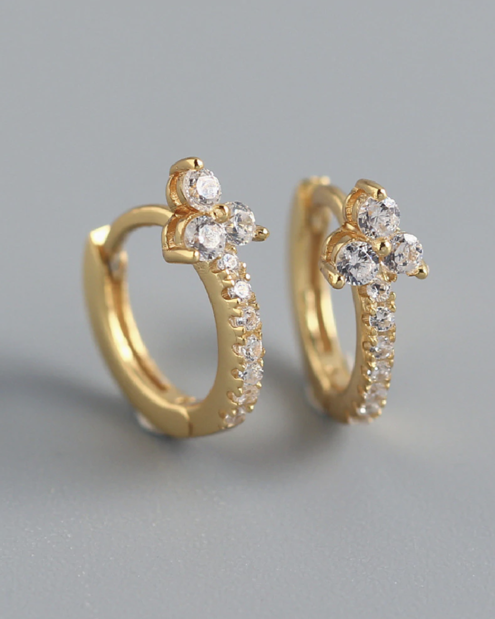 Kaia Trinity Huggie Hoop Earrings