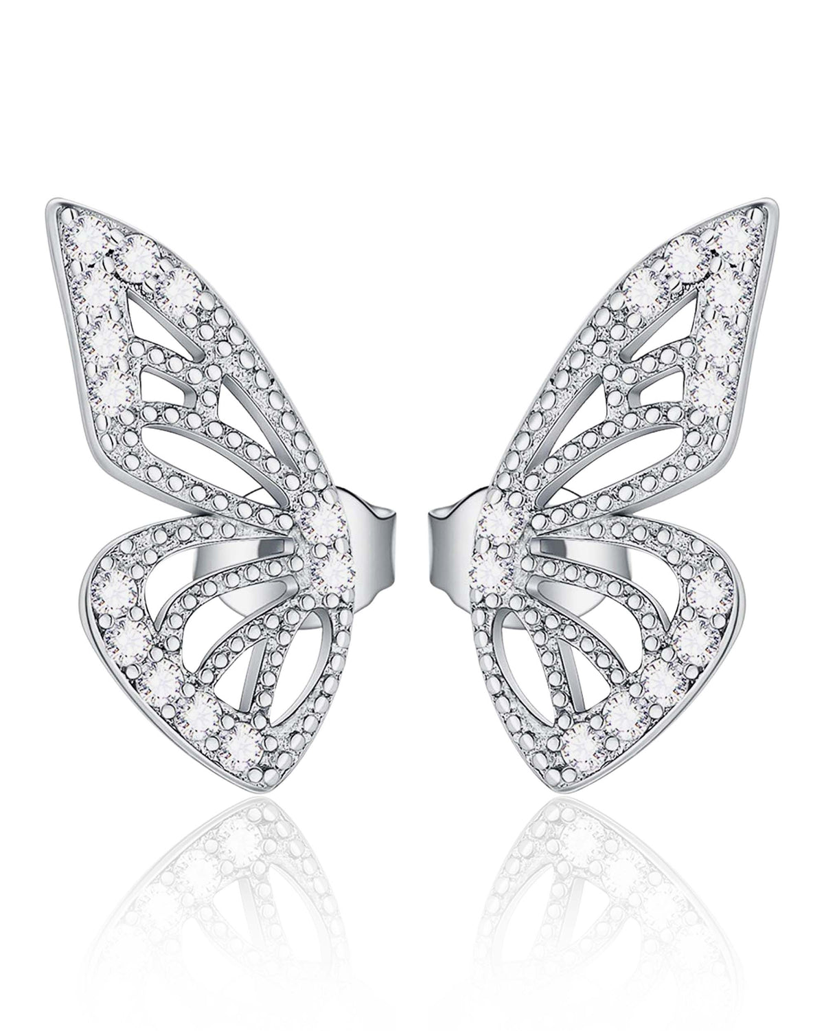 Flutter Butterfly Wings Double Stud Earrings