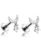 Callisto Moon & Crystal Dangle Star Ear Piercing Earring Stud Set