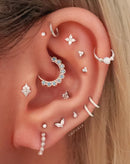 Enya Milgrain Ear Piercing Stud