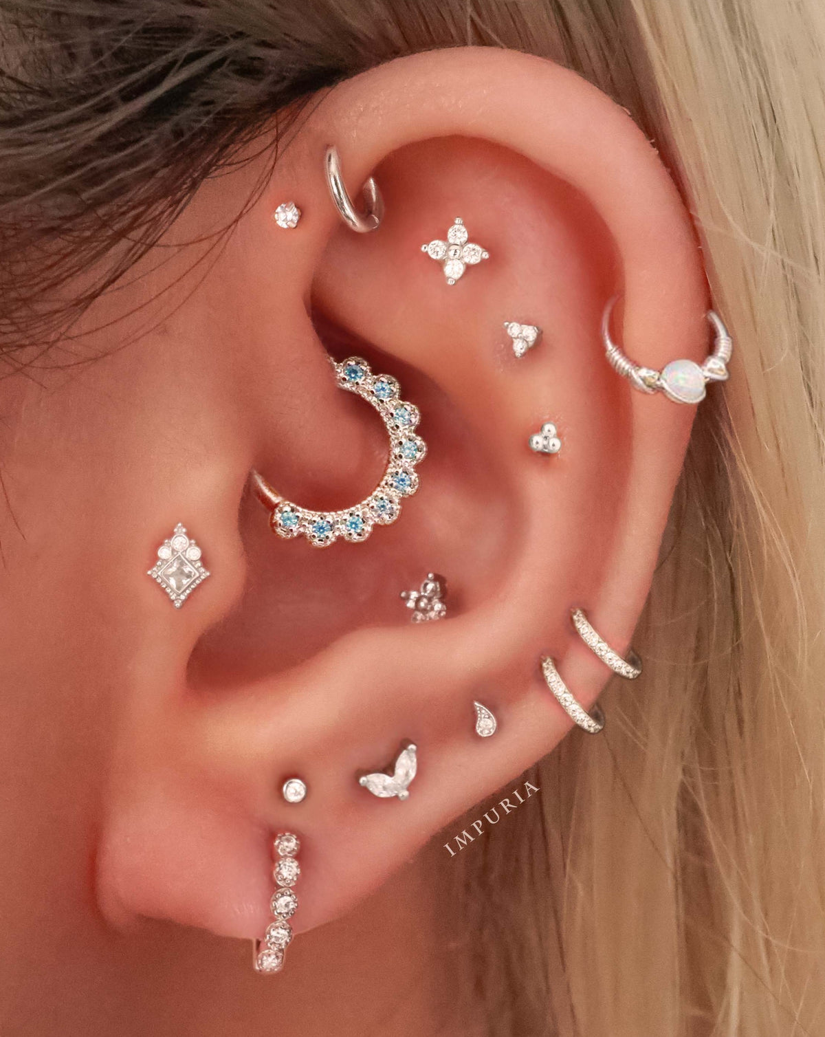 Sterling Silver Migraine Huggie Hoop Earrings for Women Cute Simple Ear Curations Ideas for Women - www.Impuria.com #earpiercings