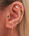 Cute Multiple Ear Piercing Ideas for Women Crystal Bezel Cartilage Helix Tragus Lobe Earring Stud - www.Impuria.com