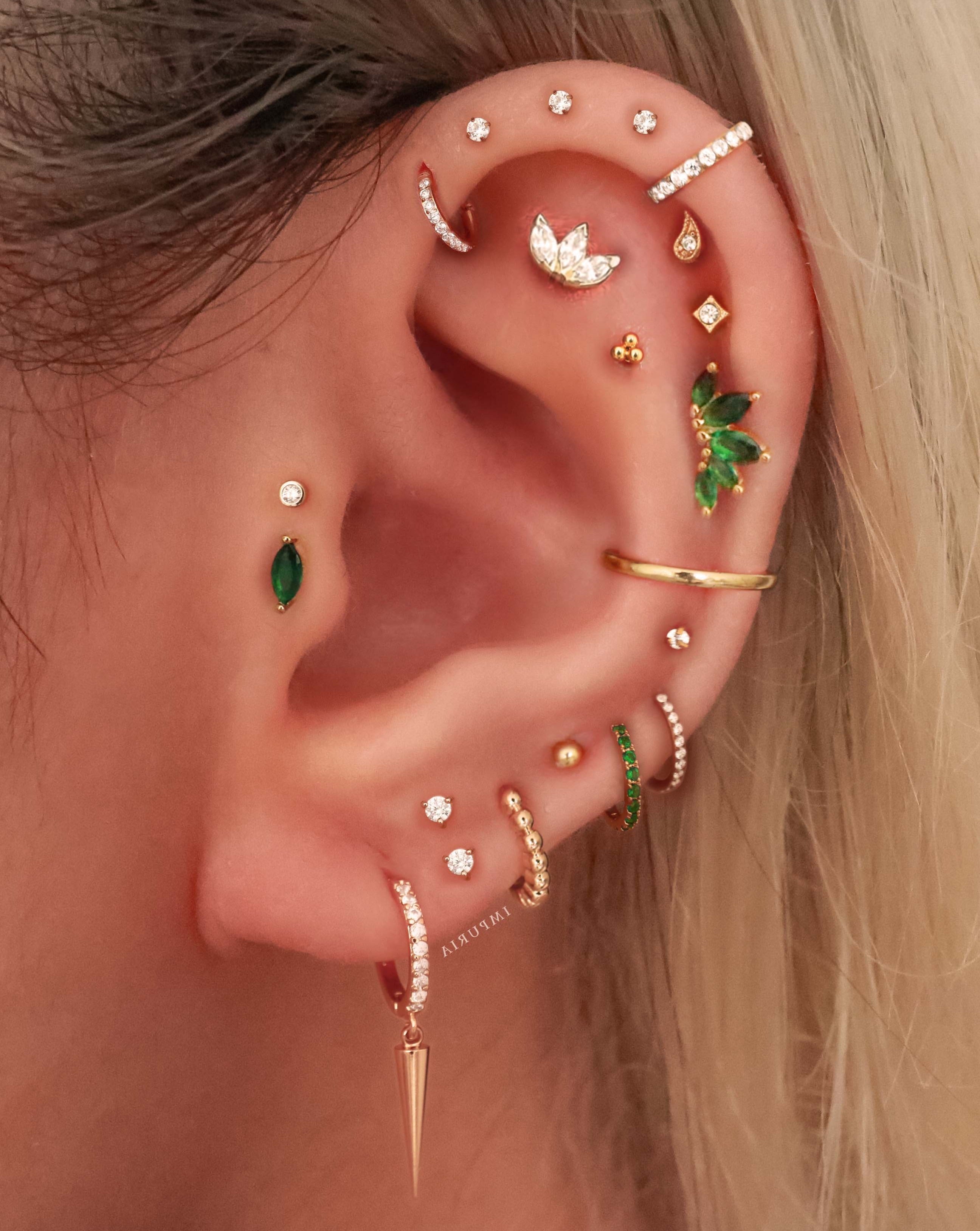 Lia Polished Eternity Ear Cuff Earring Set