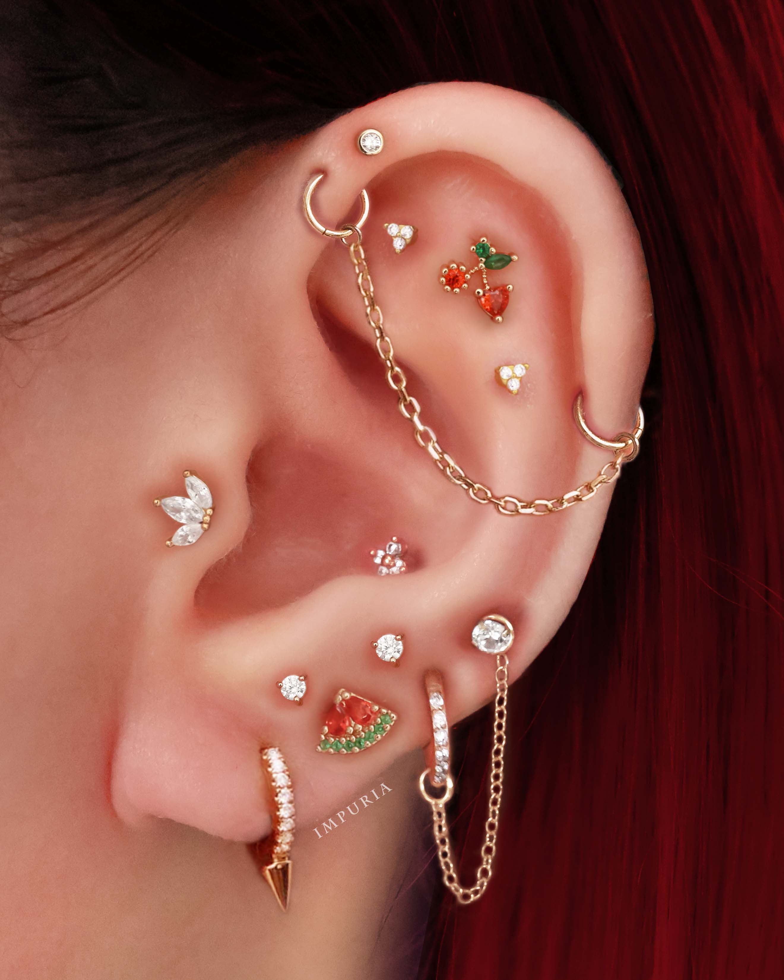 Small Spike Huggie Hoop Earrings for Women Multiple Ear Piercing Curation Ideas - www.Impuria.com #earpiercings