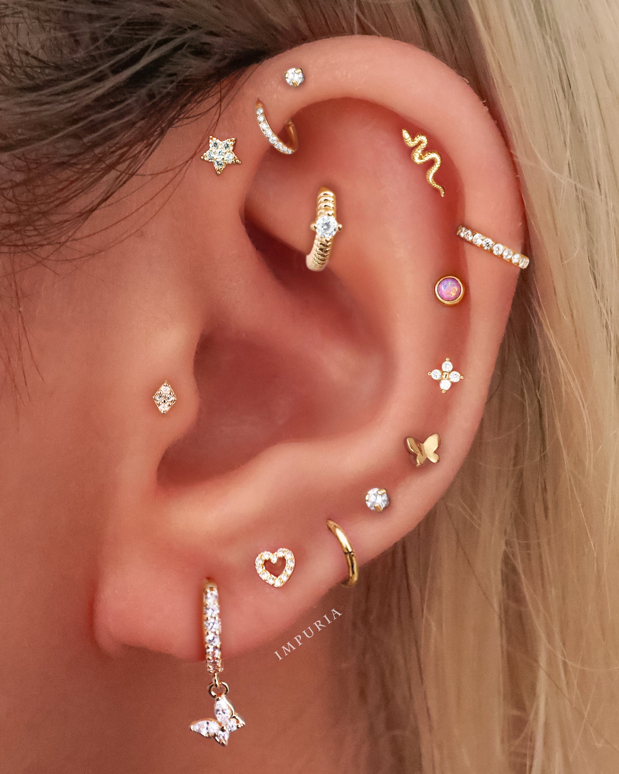 Helix Earring Ring Hoop Simple Ear Piercing Curation Ideas for Women - www.Impuria.com #earpiercings