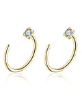 Simple Minimalist Round Hoop Earrings - Cute Ear Piercing Jewelry Ideas in Gold, Silver or Rose Gold - www.Impuria.com