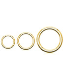 Gold Cartilage Ring Hoop Clicker Earring 16G 8mm 316L Surgical Stainless Steel - www.Impuria.com 