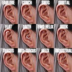 13 Types of Popular Ear Piercings