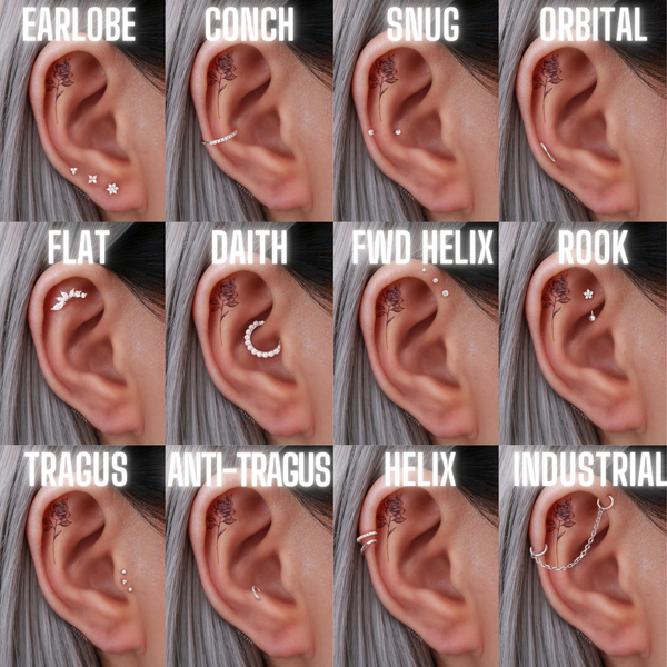 13 Types of Popular Ear Piercings & The Best Earrings for Each ...