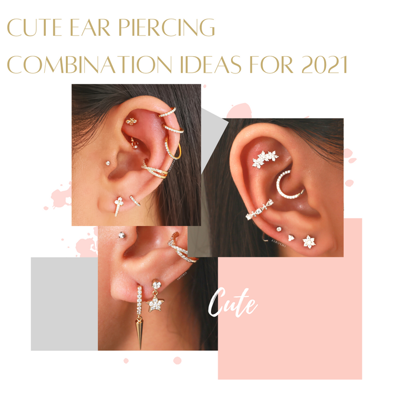 Cute Ear Piercings Combinations for 2021
