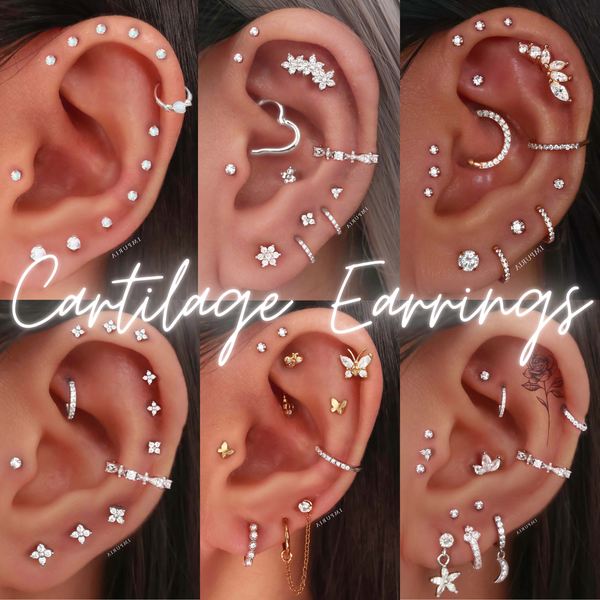 Cartilage Ear Piercing Earrings by Impuria Ear Piercing Jewelry