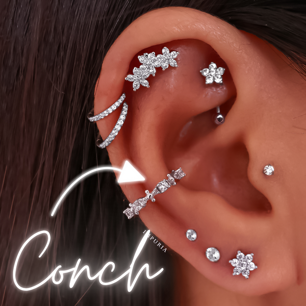 Conch Pave Hug Clicker Hoop – J&CO Jewellery | Gold earrings studs, Bar stud  earrings, Earrings