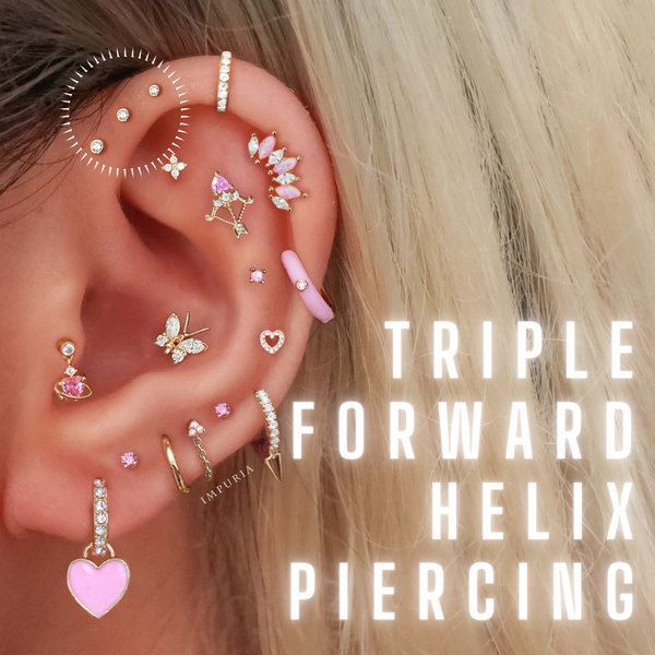 Triple Forward Helix How Much Is It To Get A Helix Piercing