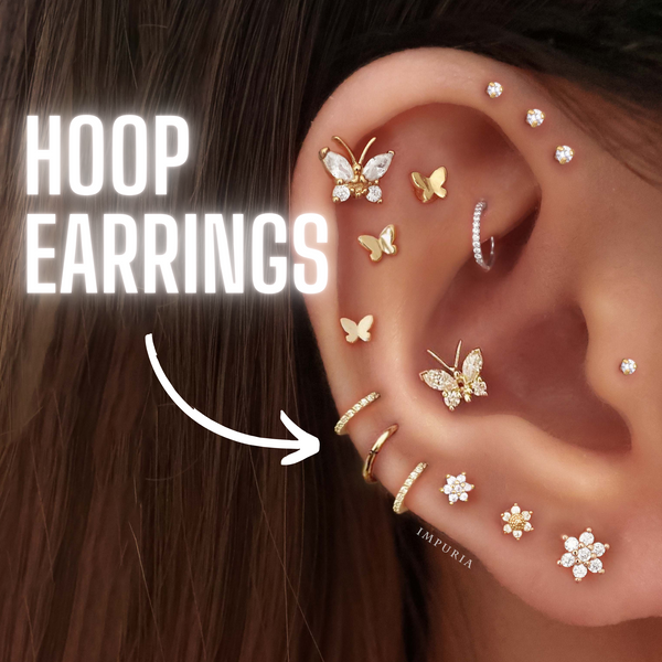 Hoop earring upper ear clearance